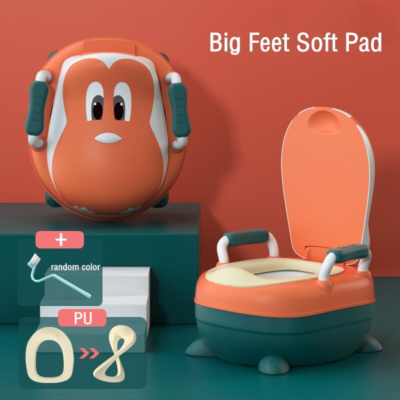 Søt baby toalett mann baby potte kvinne 1-6 år tegneserie barn toalett trening potte stol for: Oransje 4