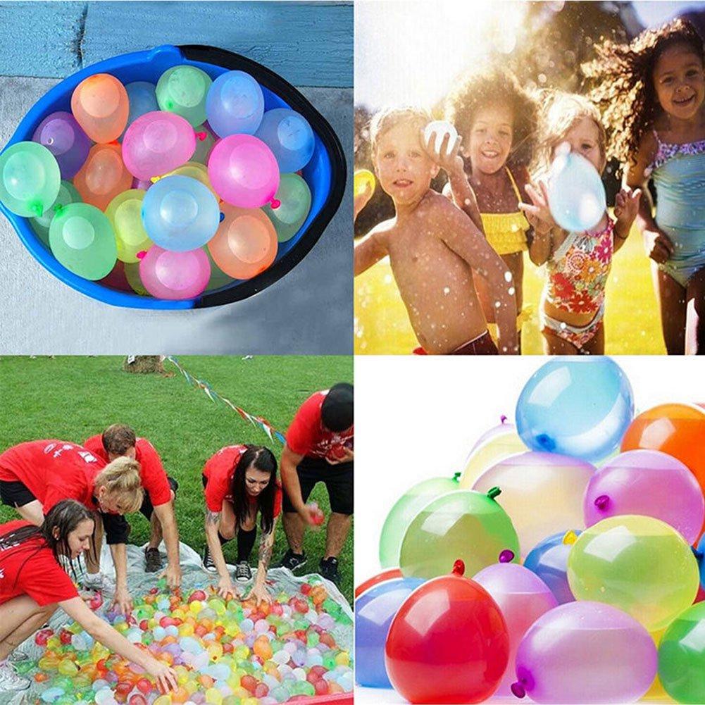 1000 stücke Wasser Ballon freundlicher Spielzeug Magie Wasser Ballon Bomben Ball Mehrfarbig Latex Ballon mit Füllung Bausatz + gummiband