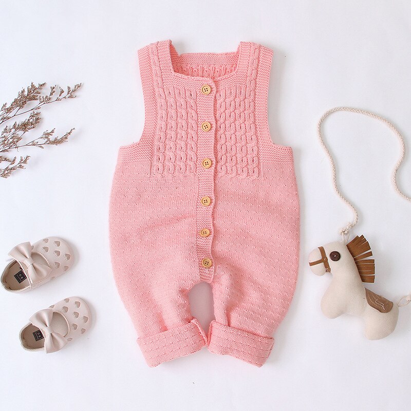 0-24M Pasgeboren Kind Baby Jongen Meisje Gebreide Romper Herfst Winter Warme Gebreide Trui Jumpsuit Leuke Zoete Knitwear Geboren Outfit: D / 12m