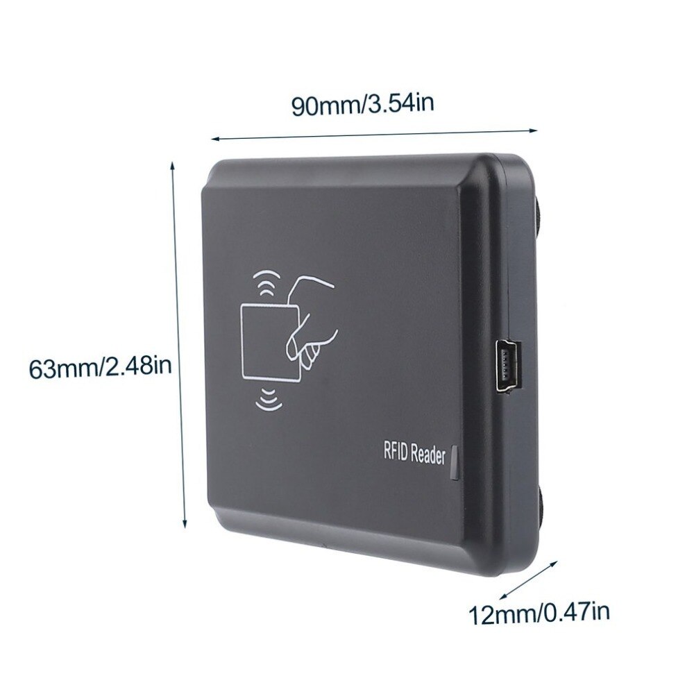 Usb 125 khz rfid  em4305 t5567 kortläsare/skrivare kopiator/skrivare programmerare brännare  + 5 id nyckelspännen  + 5 id kort rfid läsare
