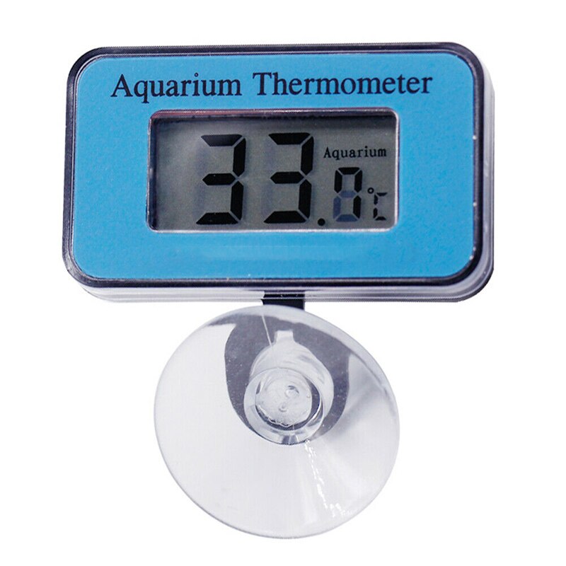 Aquarium Aquarium Thermometer Waterdichte Digitale Lcd Display Fish Tank Thermometer Onderwater Temperatuur Met Zuignap