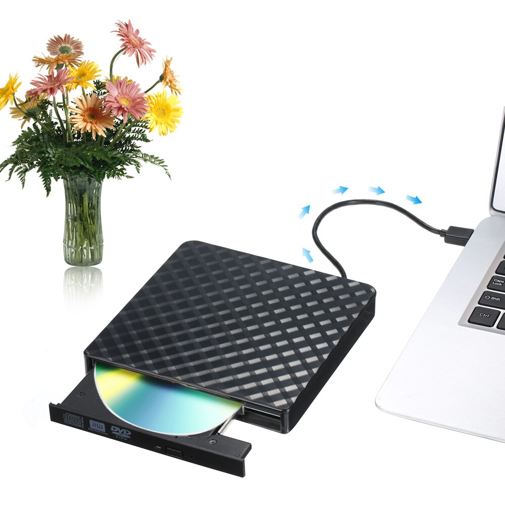 Portable External CD DVD-RW Drive Rom Rewriter Writer USB 3.0 Ultra-slim Date Transfer HDD Device for Windows Linux OS