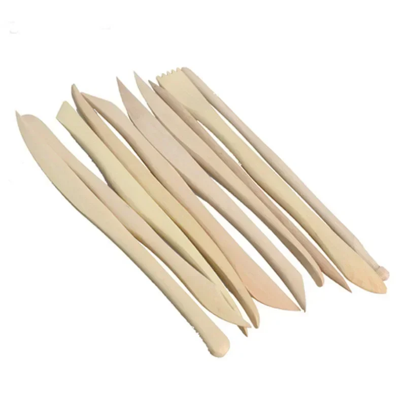 Trä lera skulptur kniv keramik slipa modellering verktyg set 10 st trä kniv bra