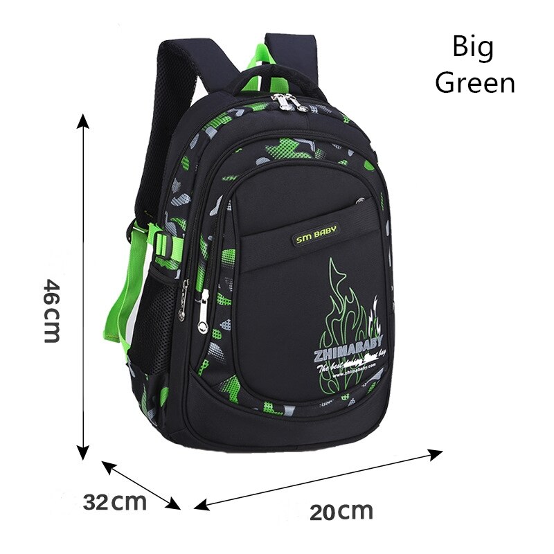 2019 nuovi bambini sacchetti di scuola per adolescenti ragazzi delle ragazze grande capacità di scuola zaino impermeabile satchel bambini del sacchetto di libro Ortopedico: Big Green