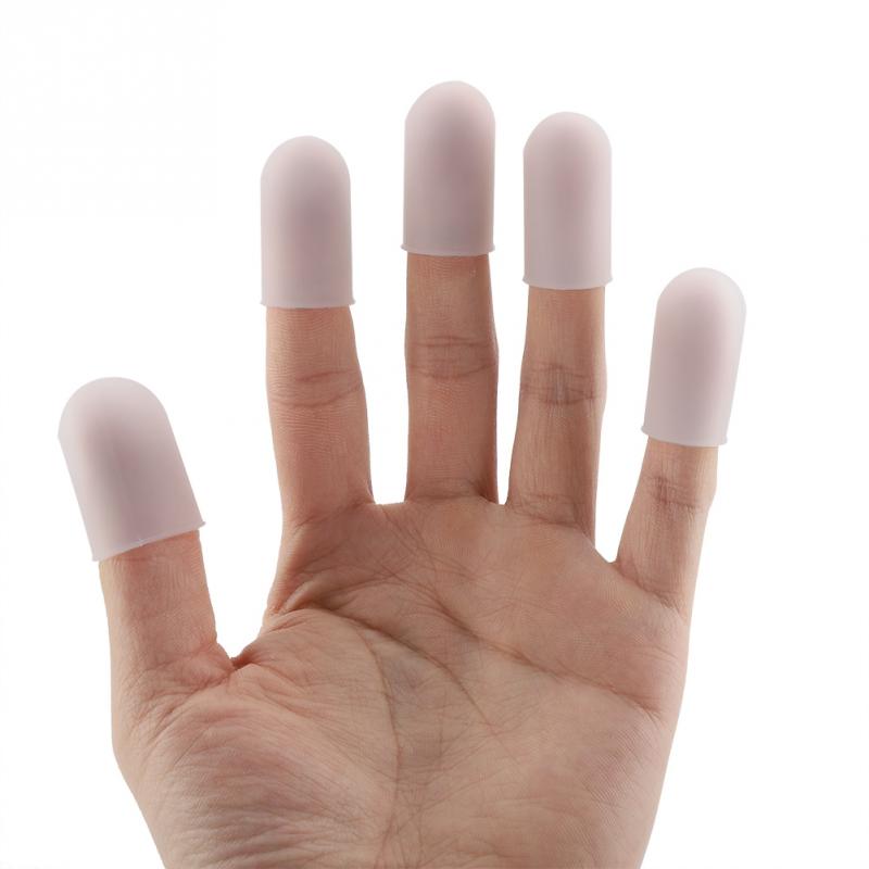 5 stk silikone fingerbeskytter tommelfinger dækker fingerspidshandsker til varmekogning bagning grill fingerbørste