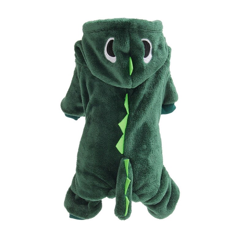 Imixlot Autumn and Winter Pet Clothes Funny Entertainment Cosplay Costumes Warm Velvet Clothing Dinosaurs Cosplay Jumpsuit: XS / B