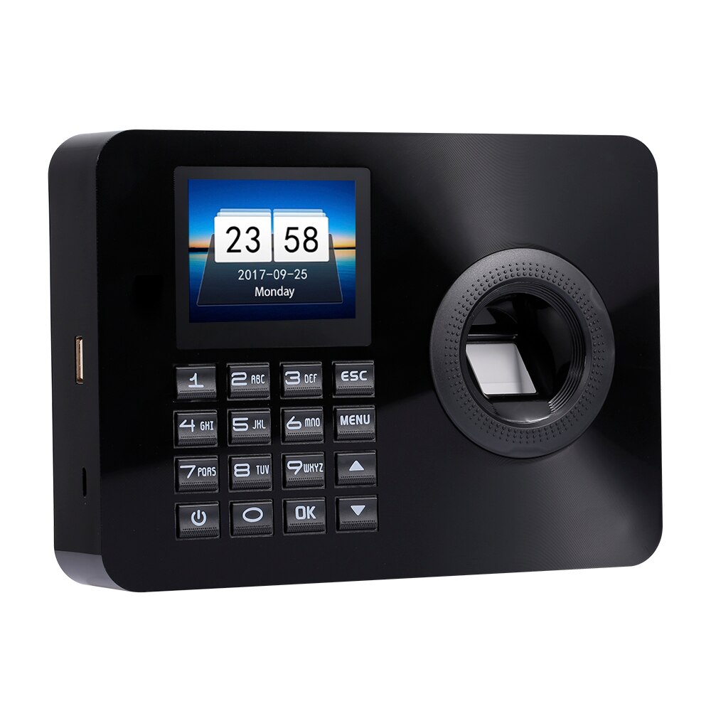 ZK-TA10 Time Attendance Fingerprint Recognition Password Lock Door Opener Access Control System 2.4inch Display