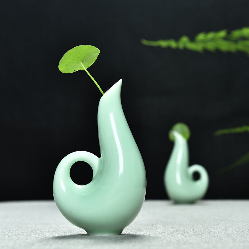 Celadon Flower Bottle Ceramic Home Accessories Decoration Pace Aquatic Celadon Flower Vase