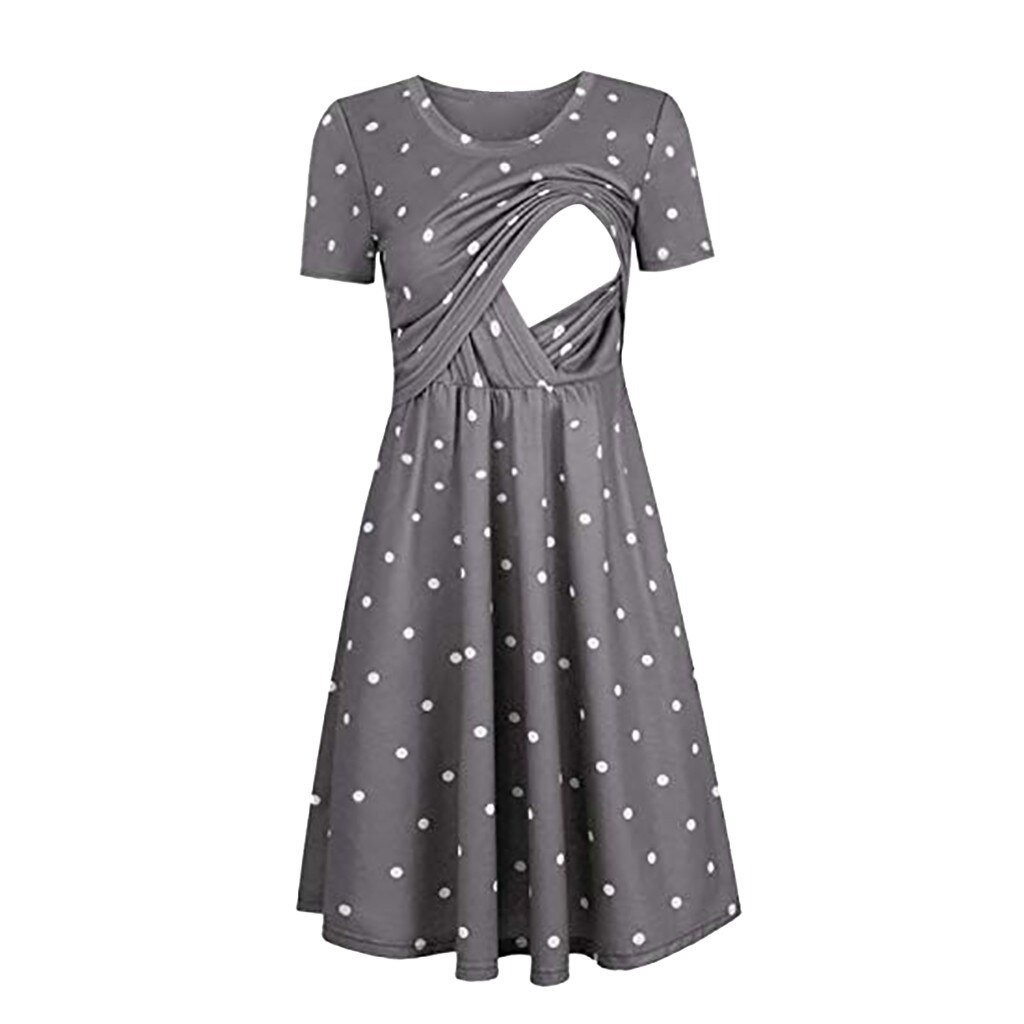 Mutterschaft Kleider Sleeveless Pflege Kleider Dots Gedruckt Schwangerschaft Kleider Schwangere Frauen Stillen Kleidung Kleid
