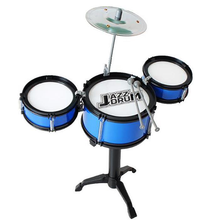 Kids Drie Drum Set Kinderen Percussie Blauw Zwart Muziekinstrument Educatief Speelgoed
