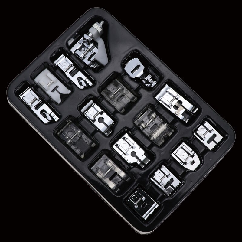 16Pcs Domestic Sewing Machine Accessories Presser Foot Feet Kit Set Hem Foot Spare Parts With Box For Brother Singer Janome