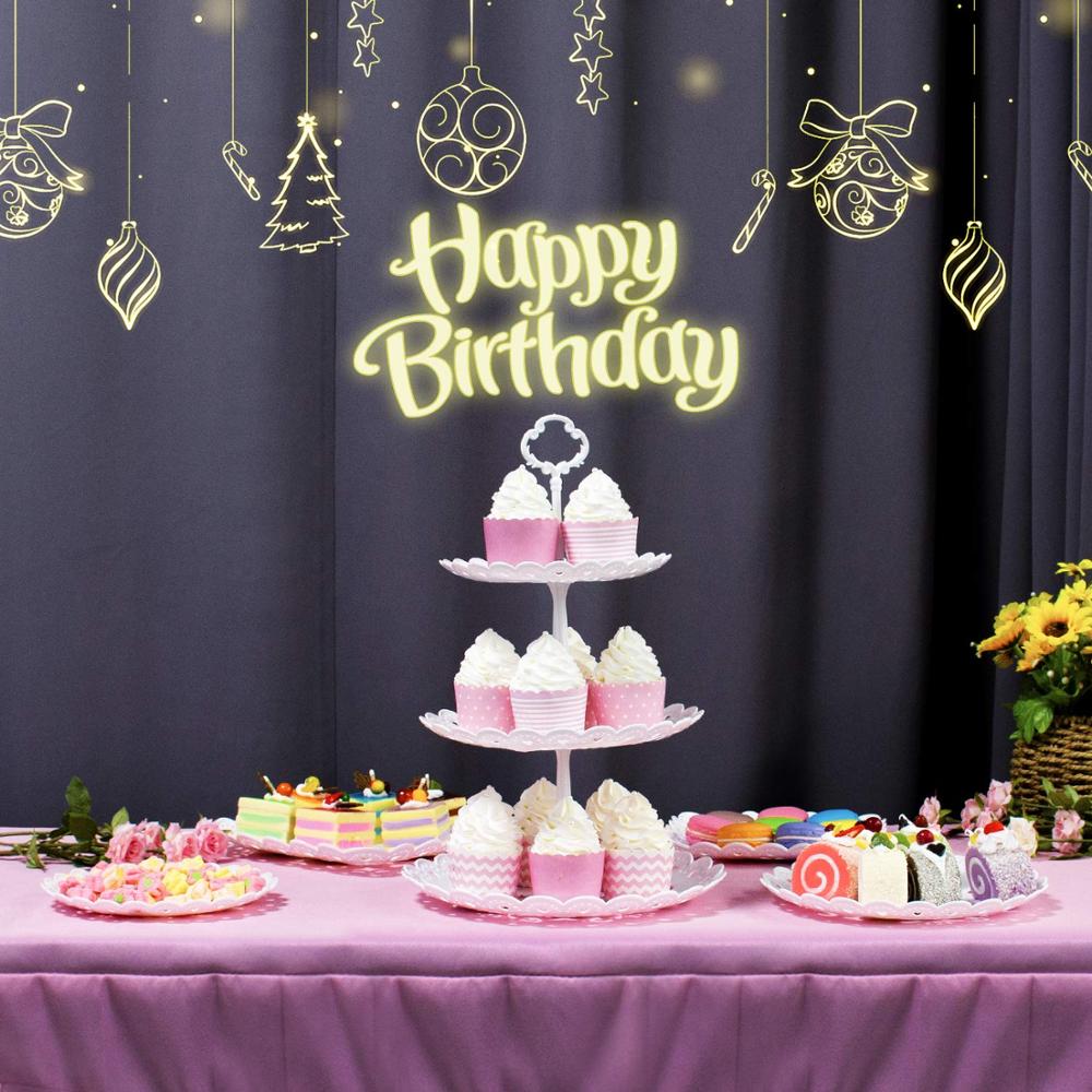 2 teile/paket Cupcake Stehen Nachtisch Stand 3 Ebene Kuchen Stehen Obst Platte Kunststoff Anzeige Stand für Hochzeit Hause Geburtstag