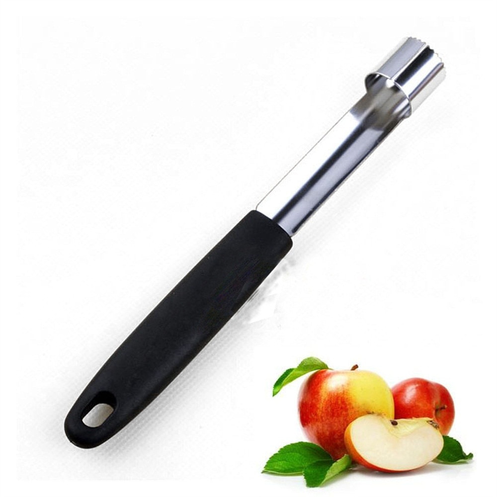 Utensilios de cocina de acero inoxidable, descorazonador de fruta y manzana con núcleo para eliminar semillas, utensilio de cocina de giro fácil, accesorios Keuken: Default Title