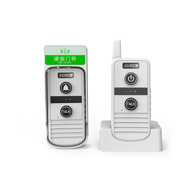 Audio Intercom Systems for Home Office Long-distance Two-Way Walkie-Talkie Elderly Pager Mobile Wireless Intercom Doorbell: White