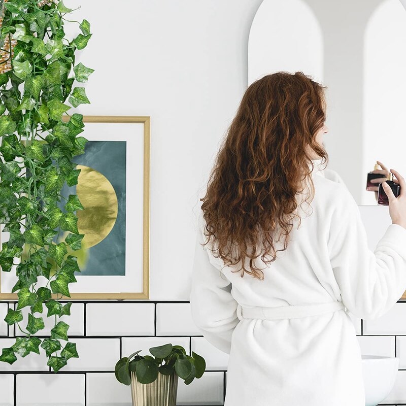 Enredadera de hiedra para interior y exterior, 3 piezas, 2,95 pies, Verde