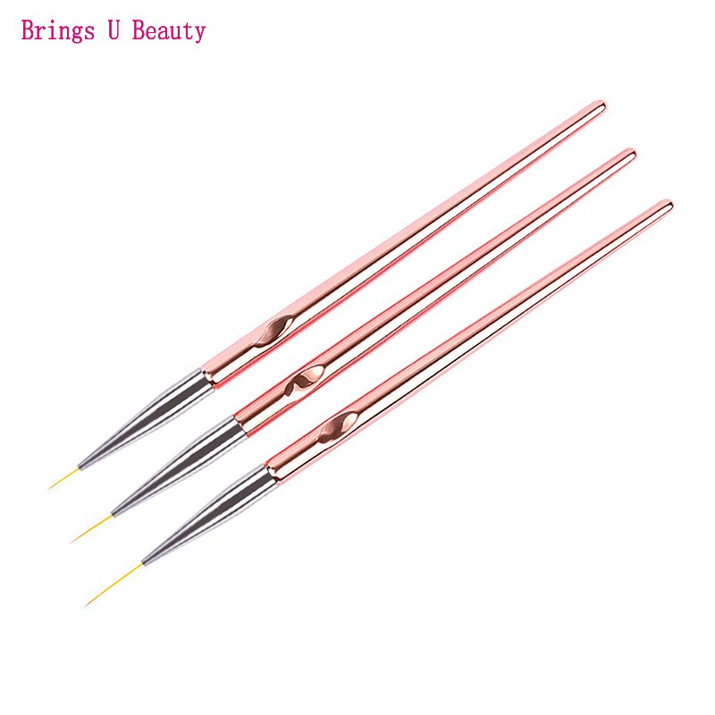 3pcs Nail Art Drawing Striping Liner Pen Brush DIY Painting Flower Drawing Lines Set Manicure Nails Home Use: BU-NB106