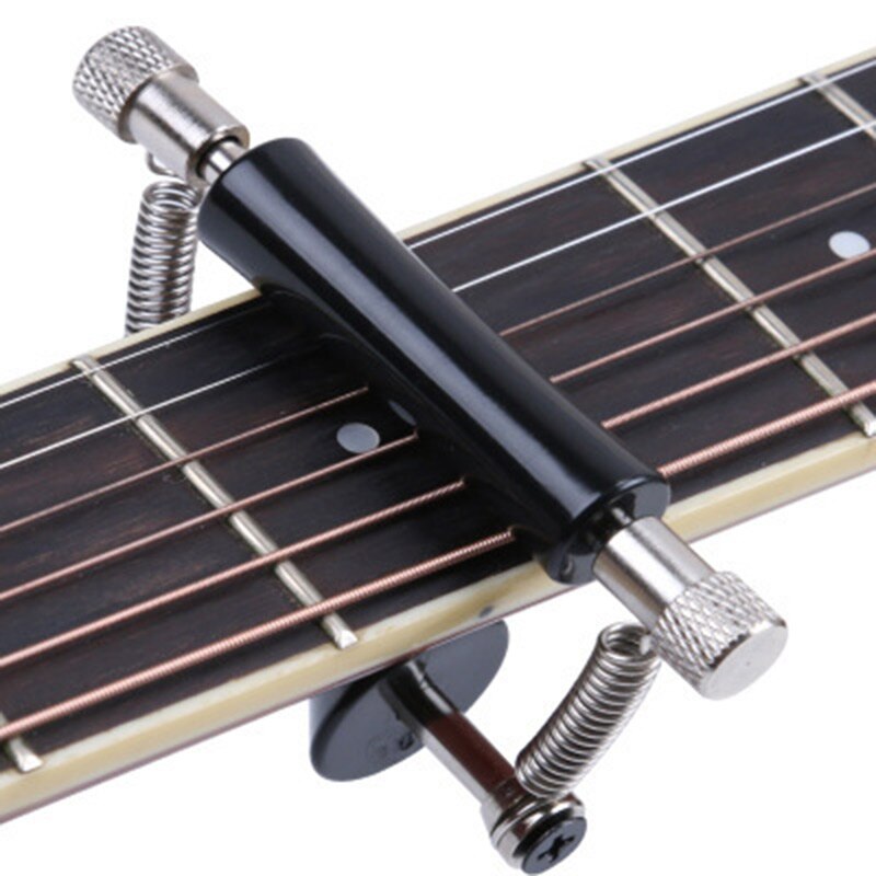 Adjustable Guitar Rolling Sliding Capo Silicone and Alloy Material for Tuning Tone of String Instruments Folk Acoustic Guitar