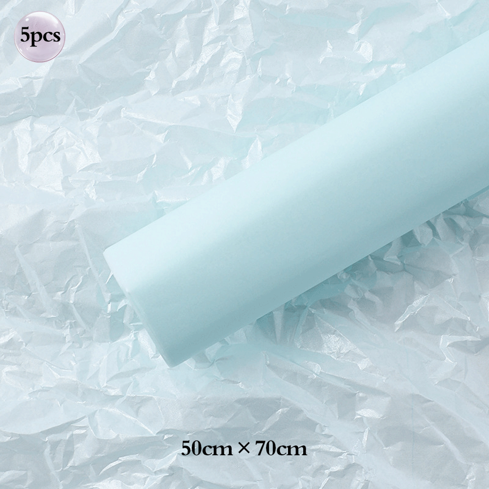 Kleuren Boeket Gouden Rand Dubbelzijdig Bloem Inpakpapier Bedrade Linten voor Bruiloft Moeders Dag Bloemistbenodigdheden