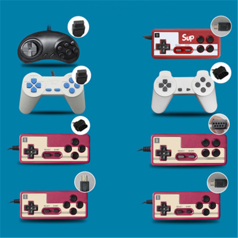 Various Models Joysticks Retro Game Console Accessories 7-hole 9-hole Micro-USB Mini-USB Adapter Controller Gamepad Joystick