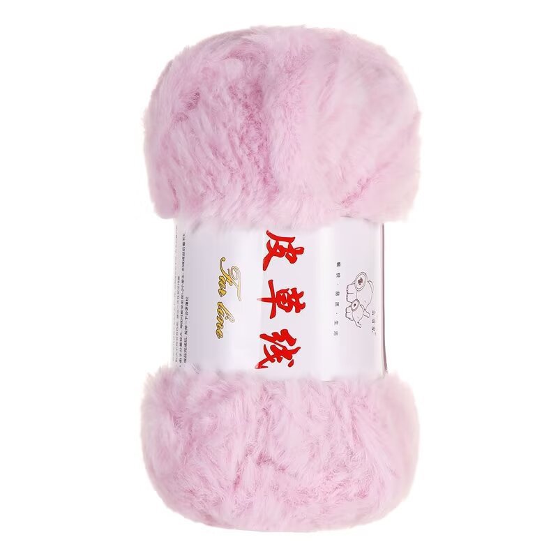 1Pc 100g Super Chunky Bont Garen voor hand breien pluizig zacht warm Gehaakte lijn om trui jas Sjaal Hoed lange pluche draden: Goud