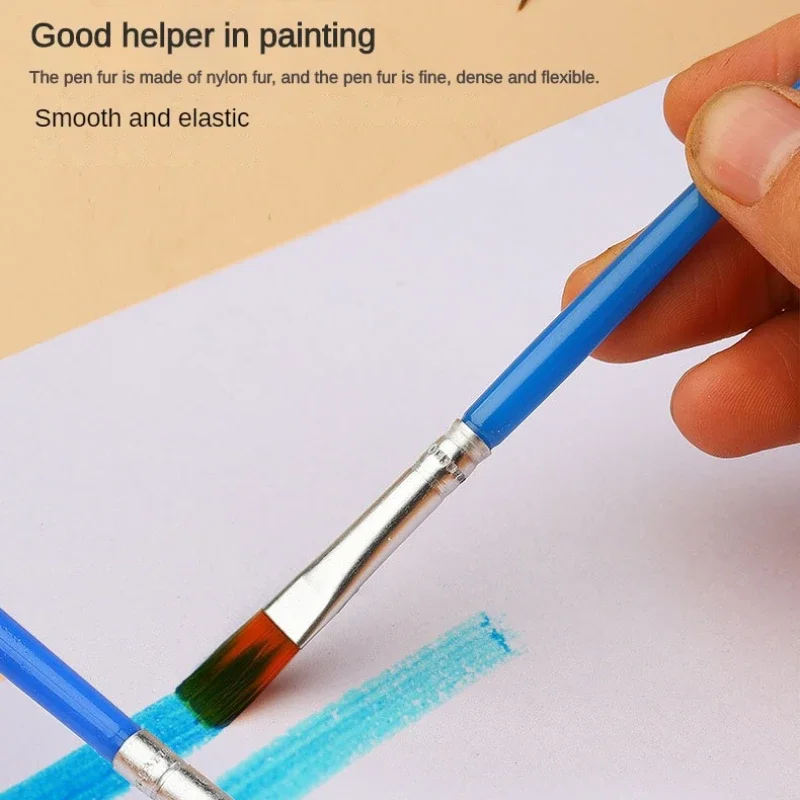 10/20/50pz pennelli per pittura impostato arte il giro / piatto Brushs nylon pennelli per capelli penna per olio acrilico acquerello arte forniture