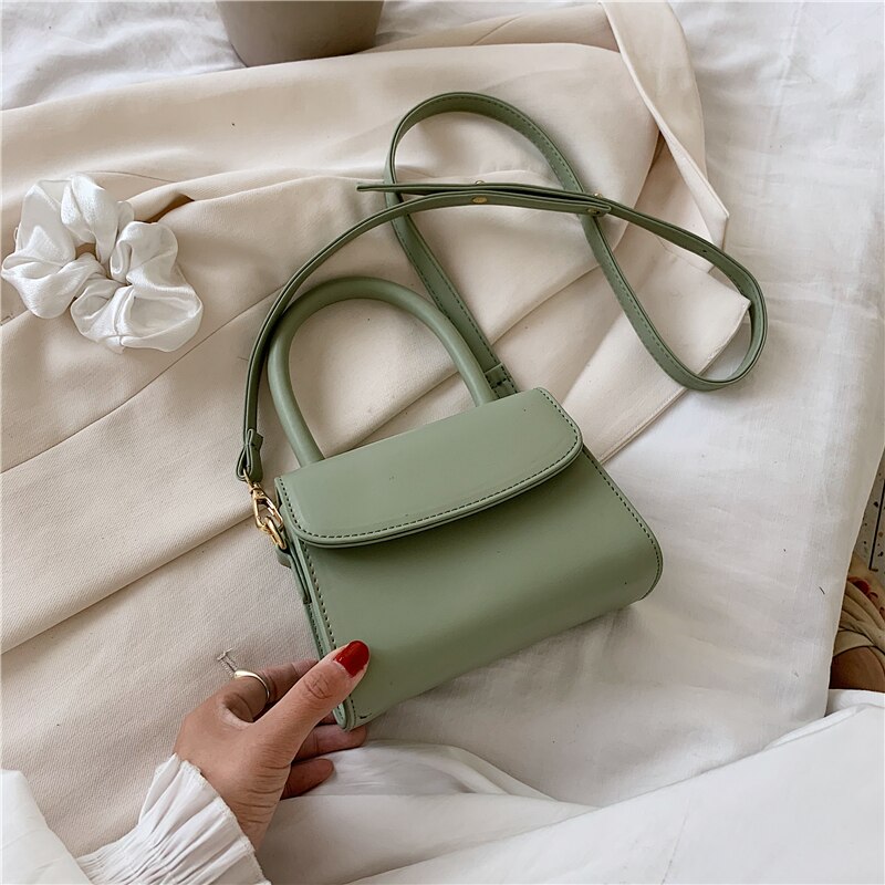 Umhängetaschen Für Frauen Kleine Kette Handtasche Kleine Tasche PU Leder Hand Tasche Damen mit griff: Grün