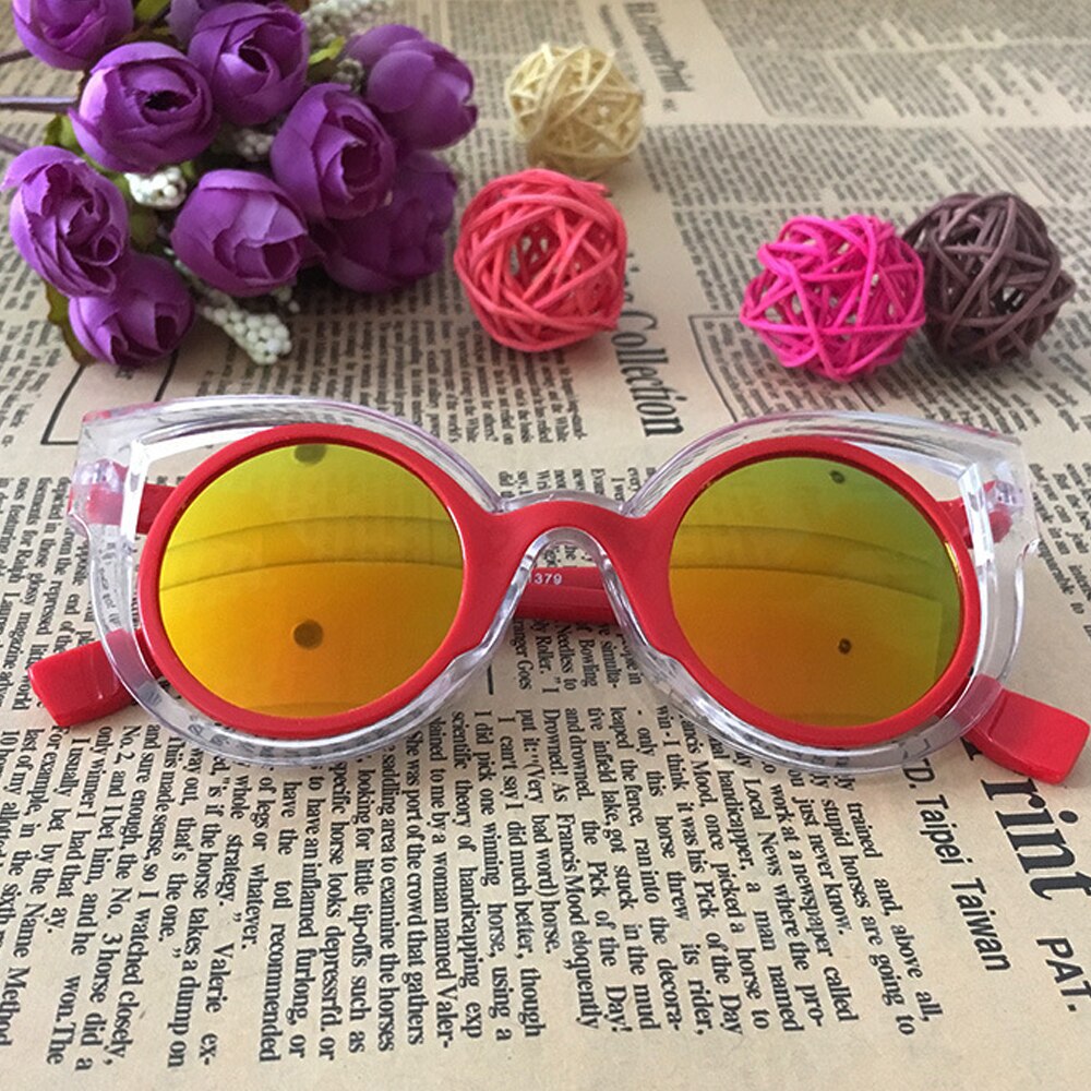 Søde suqare børn solbriller mærke børn piger drenge toddler solbriller oculos de sol infantil  h120: Rød