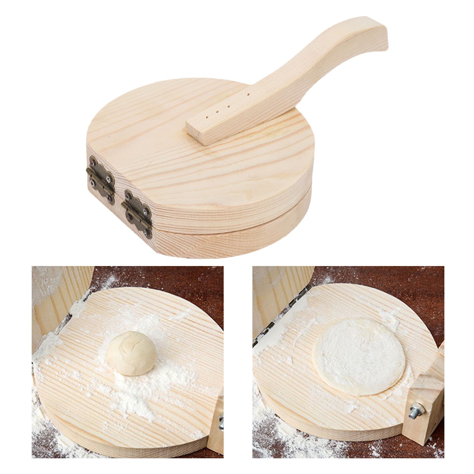 Houten Deeg Presser Pizza Pannenkoek Tortilla Pie Knoedel Wrappers Drukken Tool Biscuit Gebak Maker Voor Bakken Gadget Levert