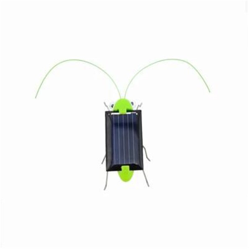 1pcs Lovely Mini Solar Energy Powered Child Toy Educational Locust Solar Grasshopper Insect Christmas Toys