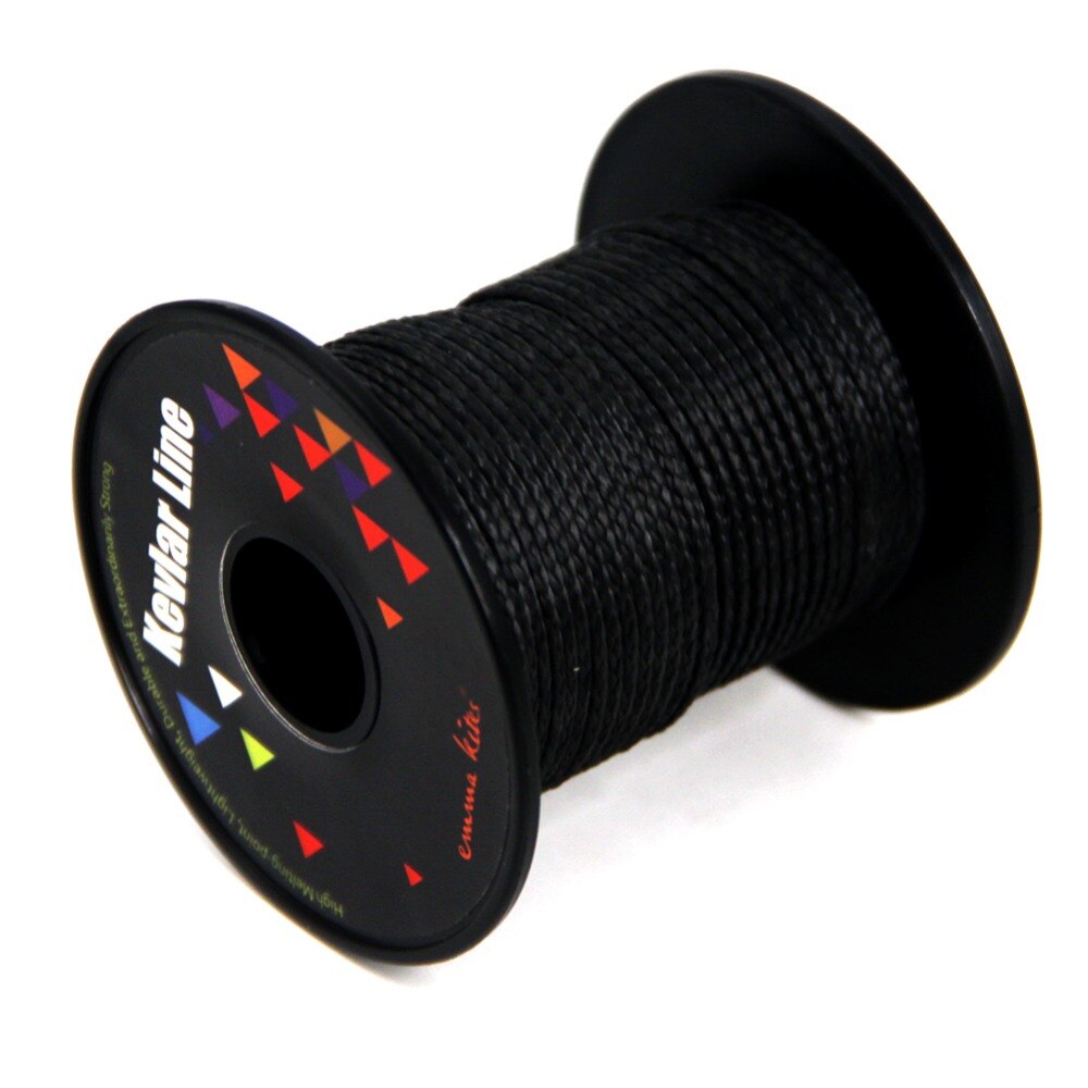 1800lb 50ft drage line sort kevlar line med kerne 4.6mm single line drage flyvesnor udendørs fiske hjælpesnor