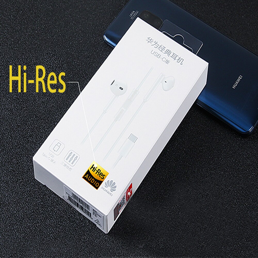 Original HUAWEI CM33 écouteur USB type-c dans l'oreille casque téléphonique Volume micro HUAWEI Mate 10 20 Pro 20 X RS P 10 20 30 Note 10: With Retail packing