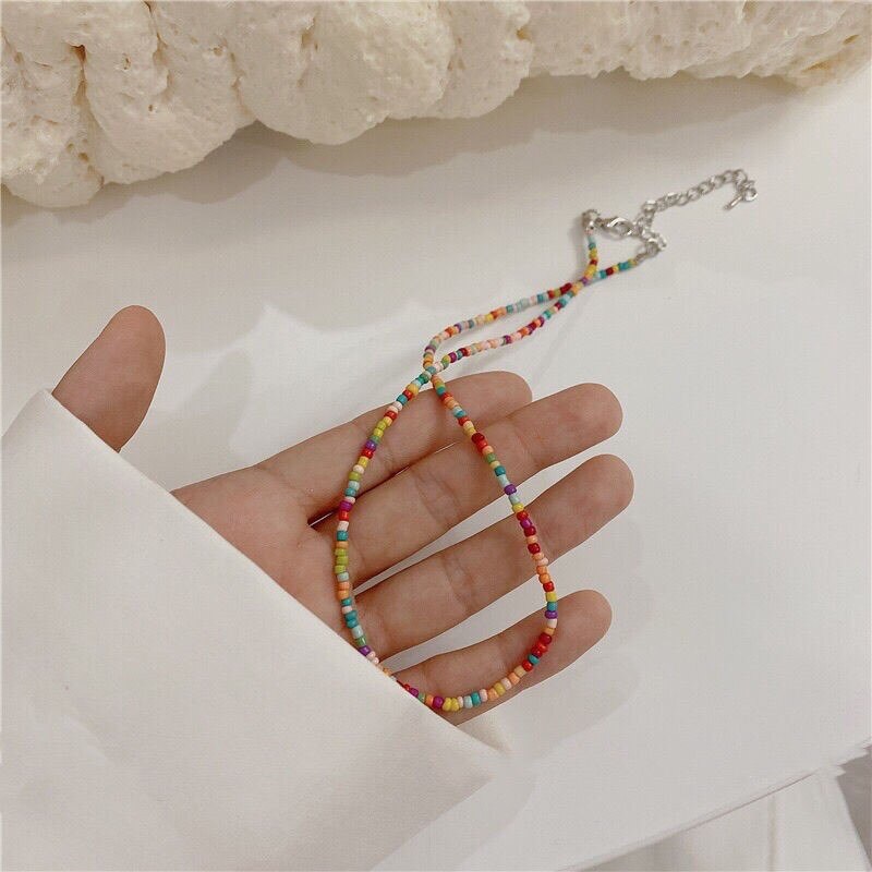 Donarsei zdobione paciorkami w stylu Boho Red Cherry naszyjnik dla kobiet śliczne Handmade owoce małe koraliki Chokers naszyjniki biżuteria Boho: style 3-3