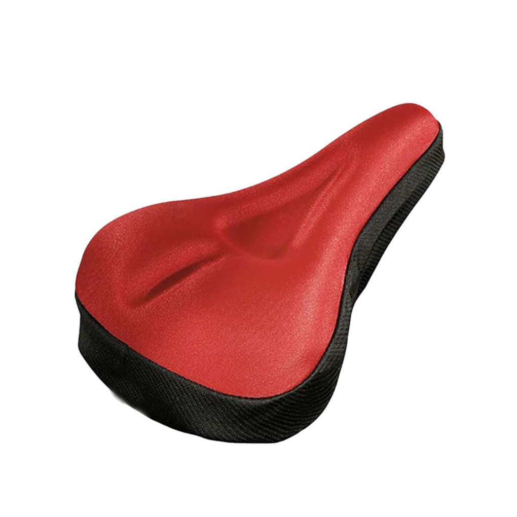 MTB Sitze GEL Silikon Schwamm Fahrrad 3D Weiche Gel Sattel Sitz Abdeckung Kissen Pad Wasserdichte Universal Bike Sitze Bike Zubehör: Red