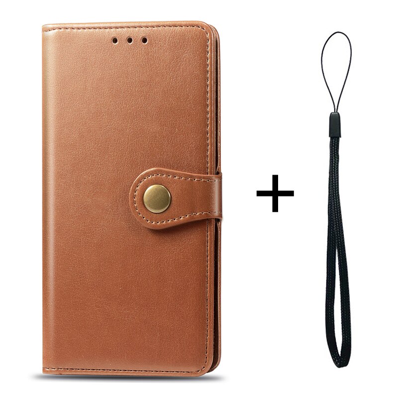 For Alcatel 3X Case Flip Luxury Leather Wallet Magnetic Adsorption Cover For Alcatel 3X X3 3 X 5048U 5048Y Phone Cases: Brown