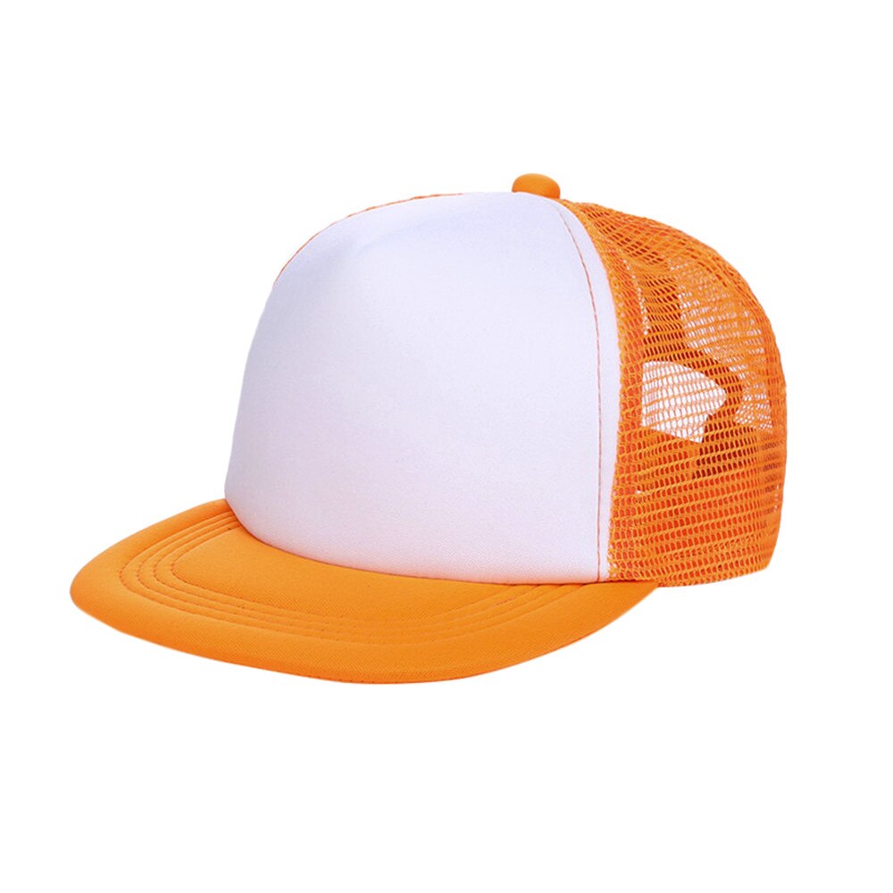 Baby Hoed voor Meisje Jongen Hoed voor kinderen Zomer Mesh Zachte Rand Flanger effen Baseball Hoeden Baby zon Cap L505910: OR