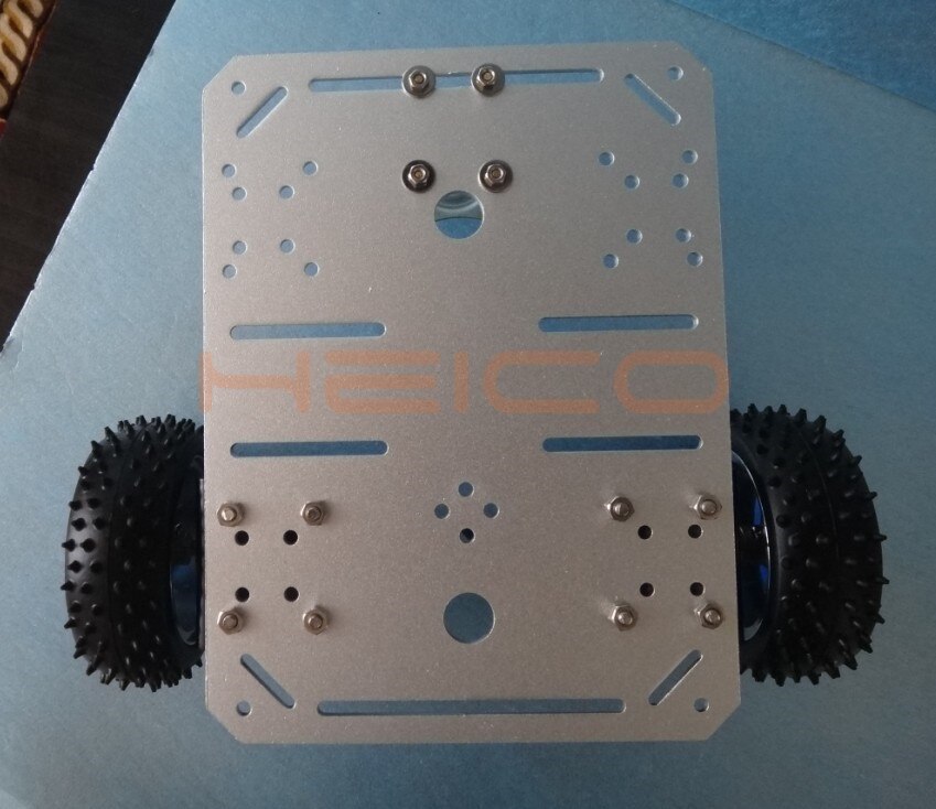 Motor paso a paso para coche con 2 ruedas motrices, chasis de Metal, carro de carga grande, modelo robótico DIY para Arduino, 42 Unidades