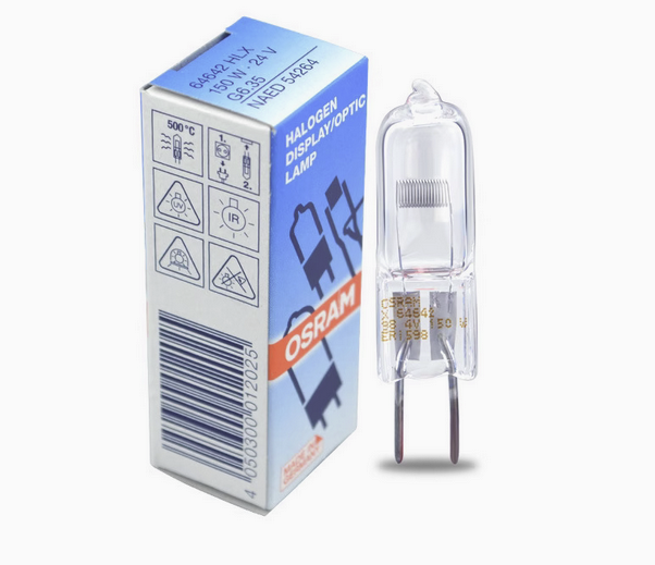 OSRAM 64642 HLX 24V 150W Lámpara halógena NAED 54264 Bombilla de proyector Xenophot G6.35 Bombilla quirúrgica: Verde militar