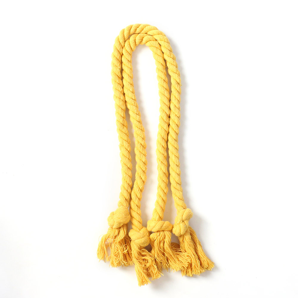 Curtain Buckles Tie Rope Handmade Weaving Cotton Linen Clips Tiebacks Holder Solid Color Curtain Holder Rope Home Decor: Golden