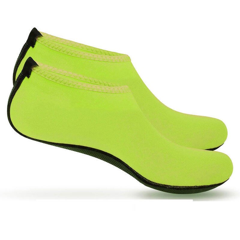 Kvinder mænd vandsko aqua sokker dykningssokker våddragt skridsikker badestrandsko ed: Grøn
