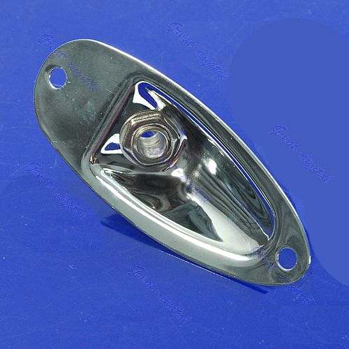 Chrome Boat Output Loaded Jack Plate Socket for Strat Guitars