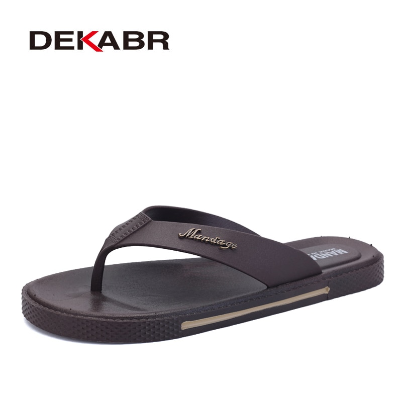 DEKABR été hommes tongs hommes pantoufles hommes chaussures décontractées été plage sandales Zapatos Hombre taille 39 ~ 45