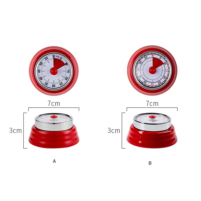 Mechanical Timer Bakery Cooking Shower Study Minutnik Set Time Reminder Countdown Alarm Clock with Magnet Fix Kitchen Supplies
