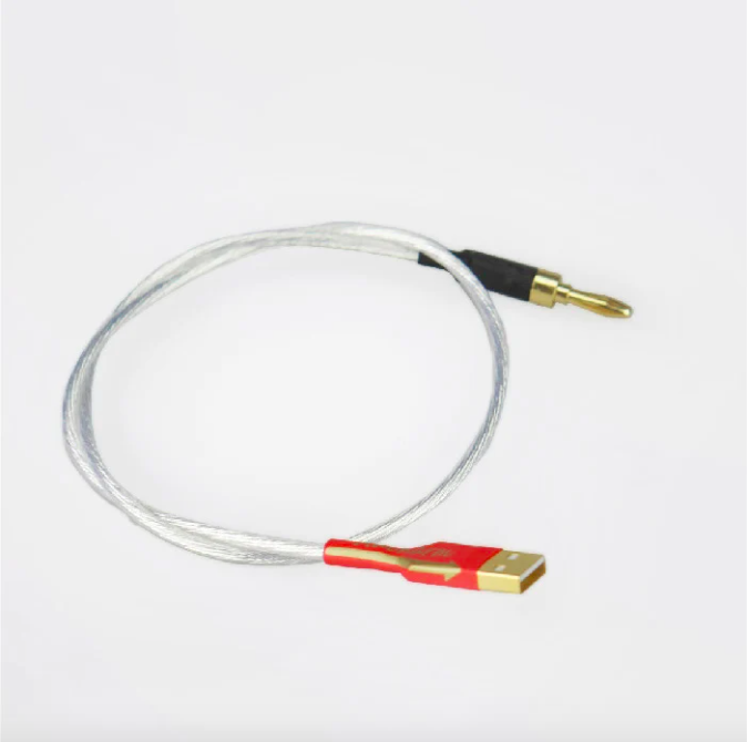 0.5m Cable For HiFi Audio GND Grounding Box Tuning Box Power Purifier Electronic Black Hole: Rose Red
