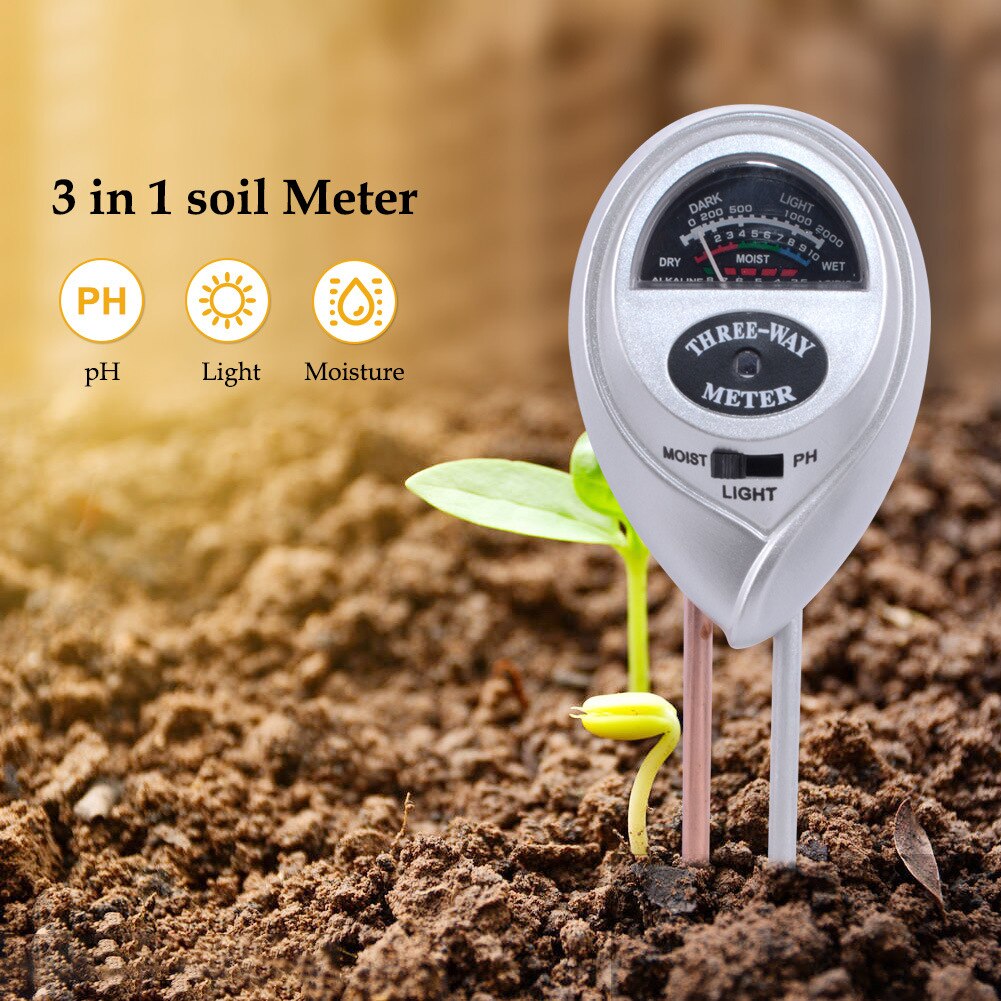 3 in 1 Plant Soil Tester Garden Flowers Soil Sensor Meter Plants PH Monitor Detector Acidity pH Meter Detector