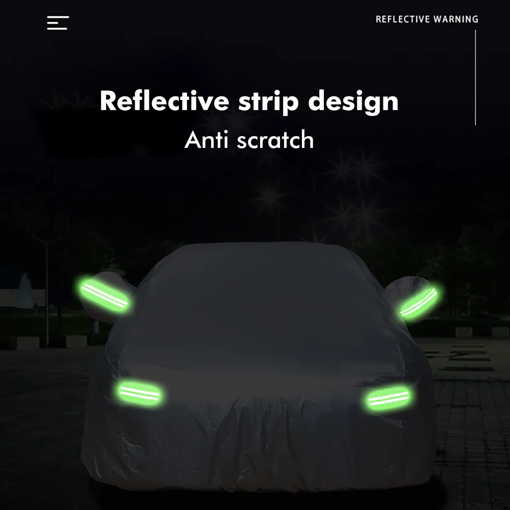 Cubierta de coche protección exterior cubierta de nieve exterior completa sombrilla a prueba de polvo cubierta de protección Oxford Universal para Hatchback Sedan