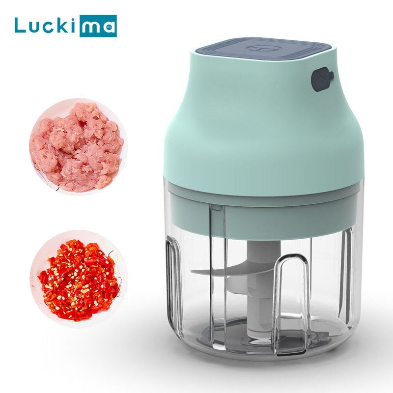 40W Power Electric Food Garlic Grinder Chopper USB Rechargeable Vegetable Crusher Press Meat Fruit Mini Processor for Baby Food