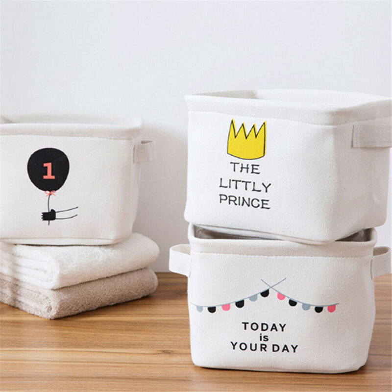 Europe Style Folding Square Storage Utility Box Fabric Cube Drawer Organizer Cloth Bag Basket