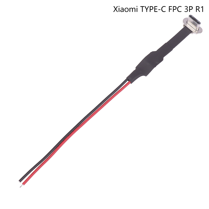 Conector Micro USB tipo C FPC, 2 pines, 3 pines con resistencia R1, Cable plano suave, Cable de carga macho, extensión de Cable de carga rápida para teléfono: Castaño