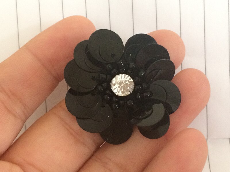10 Teile/los Pailletten Blumen Patches Nähen Auf Perlen Applique Kleidung DIY Schuhe Taschen Zubehör