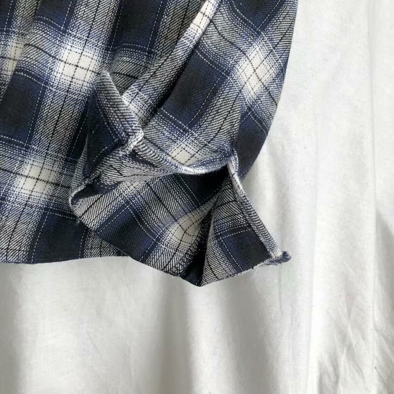 Hong kong stil ins plaid skjorte mænds forår og efterår langærmet skjorte koreansk trend smuk jakke afslappet par skjorte